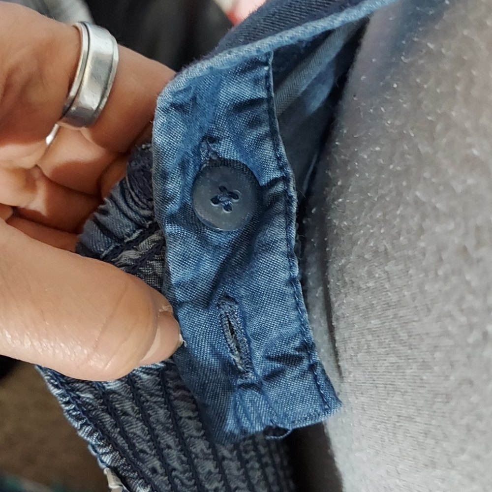 ‼️4/$20American Eagle chamb boho ruffle crop S - Picture 6 of 8